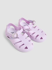 JoJo Maman Bébé Lilac Jelly Sandals - Image 1 of 4