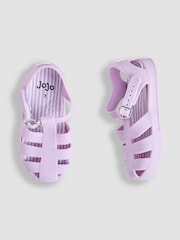 JoJo Maman Bébé Lilac Jelly Sandals - Image 3 of 4