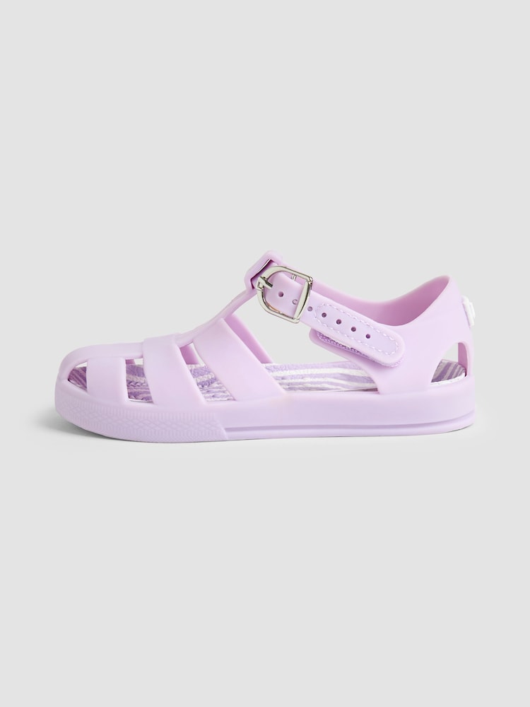 JoJo Maman Bébé Lilac Jelly Sandals - Image 4 of 4