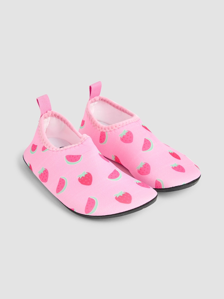 Pink - JoJo Maman Bébé – Rutschfeste Badeschuhe mit Streifen - Bild 1 von 4 Pink - JoJo Maman Bébé – Rutschfeste Badeschuhe mit Streifen - Bild 1 von 4