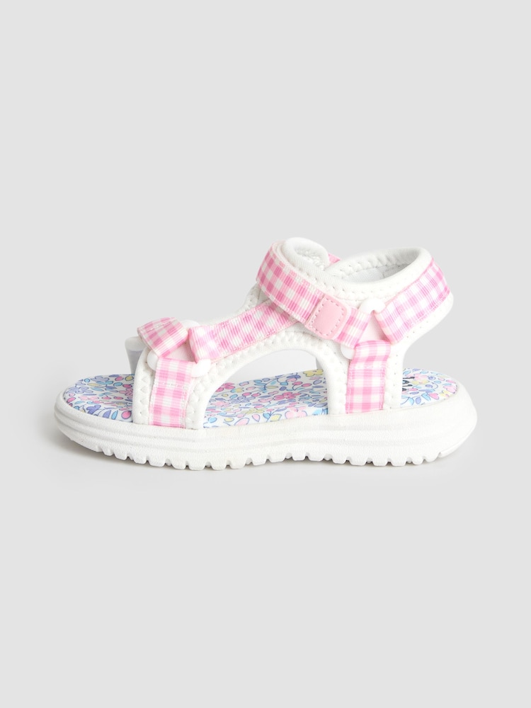 JoJo Maman Bébé Pink Adjustable Strap Sandals - Image 4 of 4