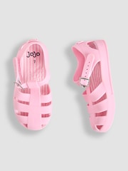 JoJo Maman Bébé Pink Jelly Sandals - Image 3 of 4