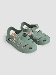 JoJo Maman Bébé Khaki Jelly Sandals - Image 1 of 4