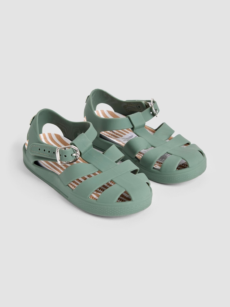 JoJo Maman Bébé Khaki Jelly Sandals - Image 1 of 4