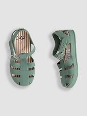 JoJo Maman Bébé Khaki Jelly Sandals - Image 3 of 4