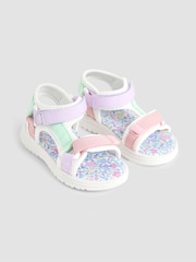 JoJo Maman Bébé Lilac Adjustable Strap Sandals - Image 1 of 4