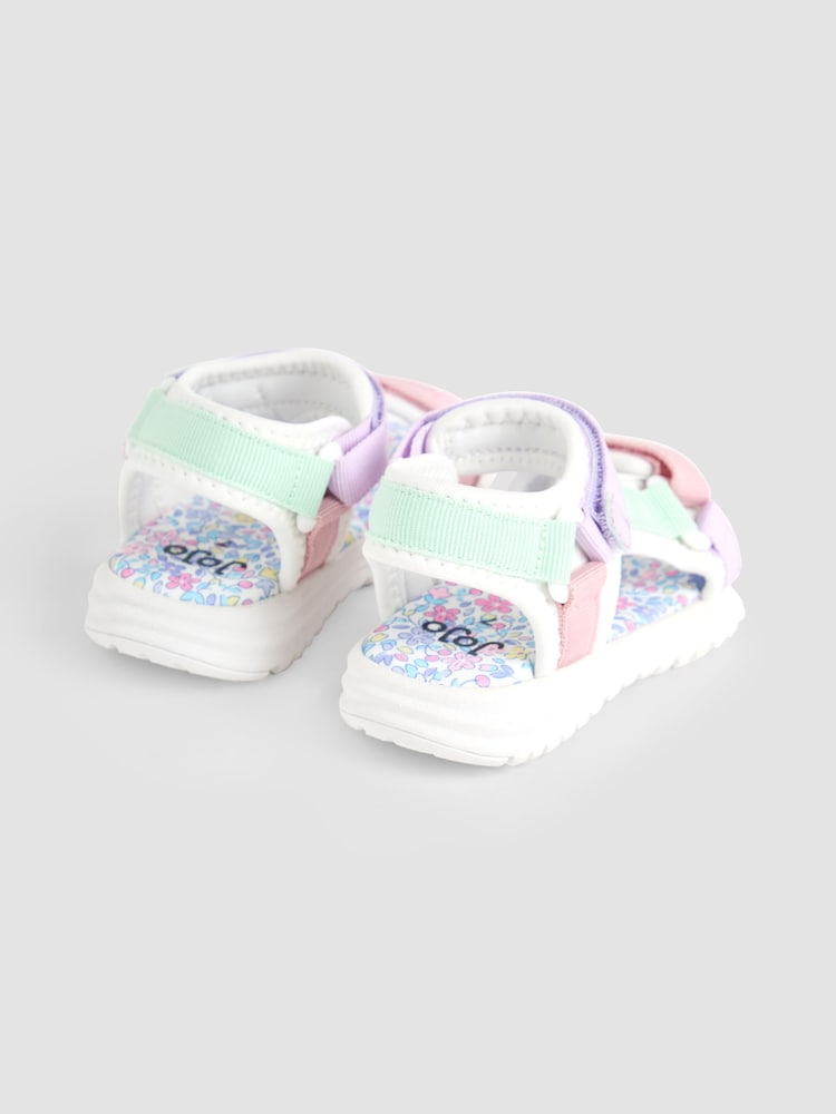 JoJo Maman Bébé Lilac Adjustable Strap Sandals - Image 2 of 4