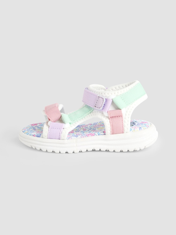 JoJo Maman Bébé Lilac Adjustable Strap Sandals - Image 4 of 4