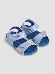 JoJo Maman Bébé Blue Double Strap Summer Sandals - Image 1 of 4
