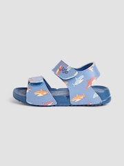 JoJo Maman Bébé Blue Double Strap Summer Sandals - Image 4 of 4