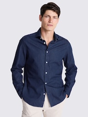 MOSS Blue 100% Cotton Denim Shirt - Image 1 of 6