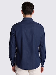 MOSS Blue 100% Cotton Denim Shirt - Image 3 of 6