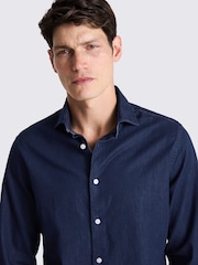 MOSS Blue 100% Cotton Denim Shirt - Image 4 of 6