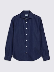 MOSS Blue 100% Cotton Denim Shirt - Image 5 of 6