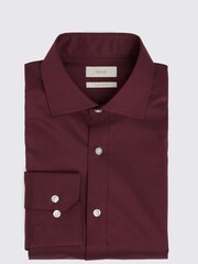 MOSS Burgundy Stretch Shirt - Image 4 of 5