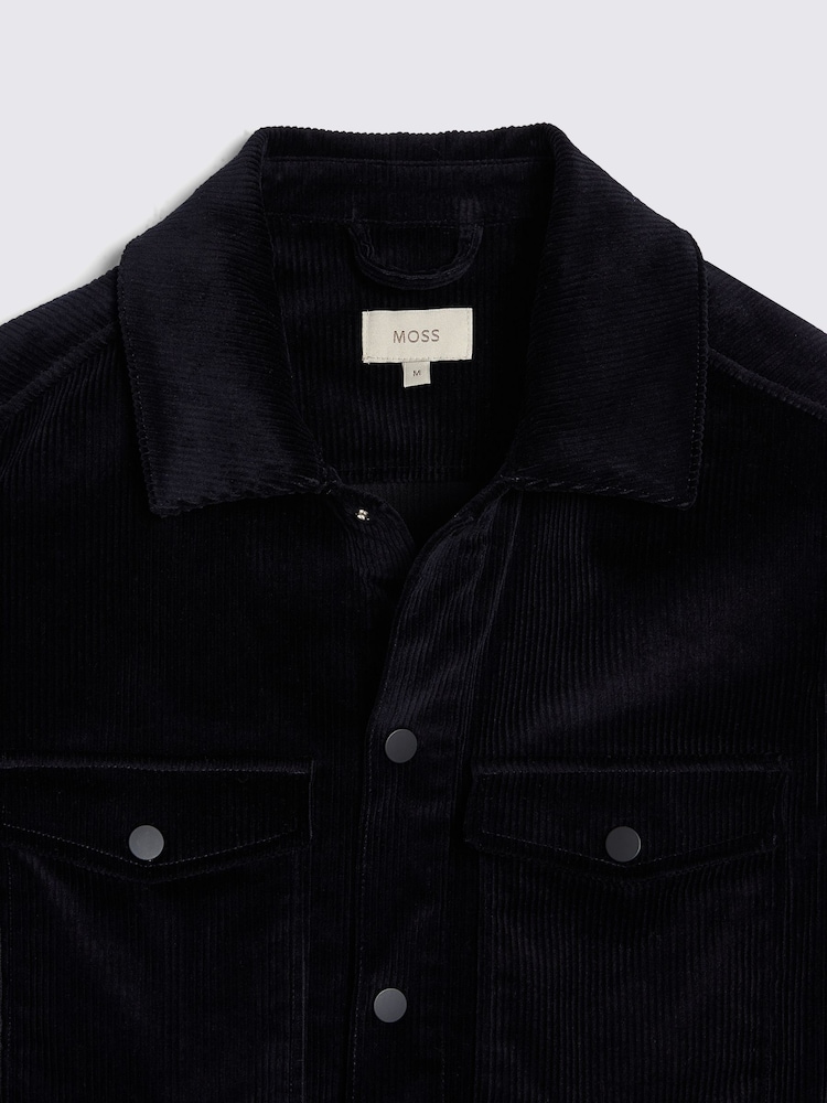 MOSS Blue Cord Trucker Jacket - Image 6 of 6 MOSS Blue Cord Trucker Jacket - Image 6 of 6