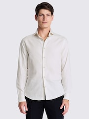 MOSS White Melange Brushed Shirt - Image 1 of 6