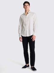 MOSS White Melange Brushed Shirt - Image 2 of 6