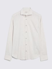 MOSS White Melange Brushed Shirt - Image 5 of 6
