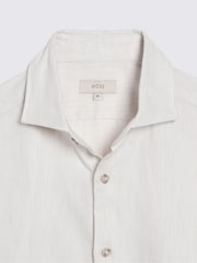 MOSS White Melange Brushed Shirt - Image 6 of 6