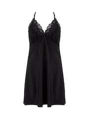 Pour Moi Black Dusk Satin Lace Chemise - Image 3 of 4