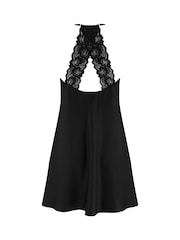 Pour Moi Black Dusk Satin Lace Chemise - Image 4 of 4
