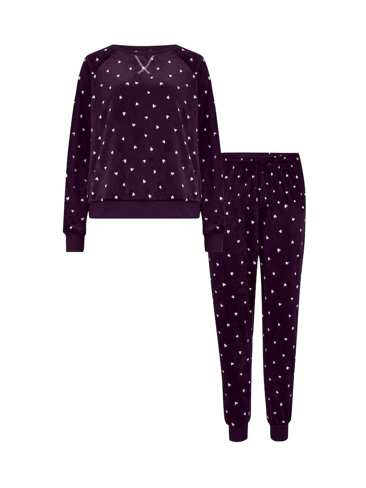 Pour Moi Red Cosy Fleece Sweatshirt and Jogger Pyjama Set - Image 4 of 4