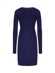 Pour Moi Blue Sofa Loves Lace Long Sleeve V-Neck Hidden Support Nightdress - Image 4 of 4