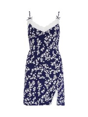 Pour Moi Blue Sofa Loves Lace Hidden Support Soft Jersey Split Chemise - Image 4 of 8