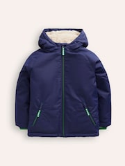 Boden Blue Sherpa Lined Anorak Coat - Image 1 of 4