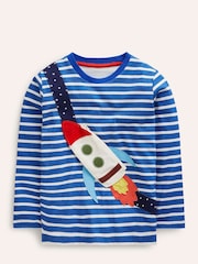 Boden Blue Rocket Novelty Bag 100% Cotton T-Shirt - Image 1 of 3
