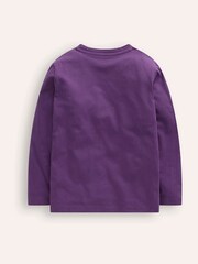 Boden Purple Bats Glow-In-The-Dark 100% Cotton T-Shirt - Image 2 of 3
