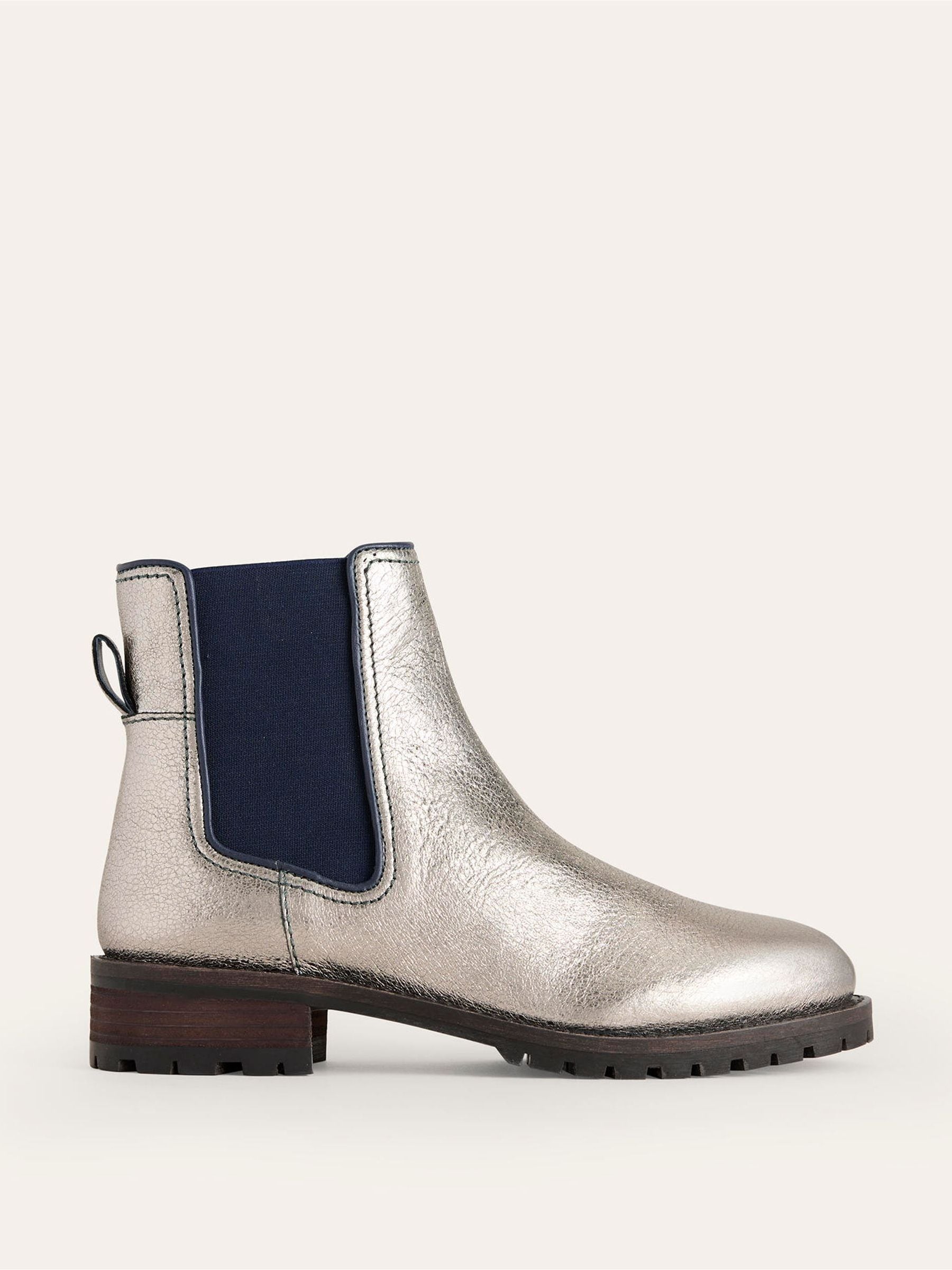 Silver chelsea boots womens hotsell