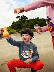 Boden Grey Halloween Appliqué 100% Cotton T-Shirt - Image 1 of 4
