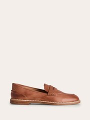 Boden Brown Structured Penny Loafers - Image 1 of 4