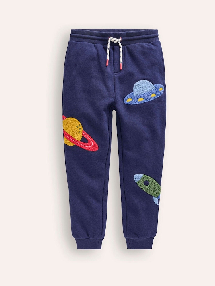 Boden Blue Appliqué Joggers - Image 1 of 3