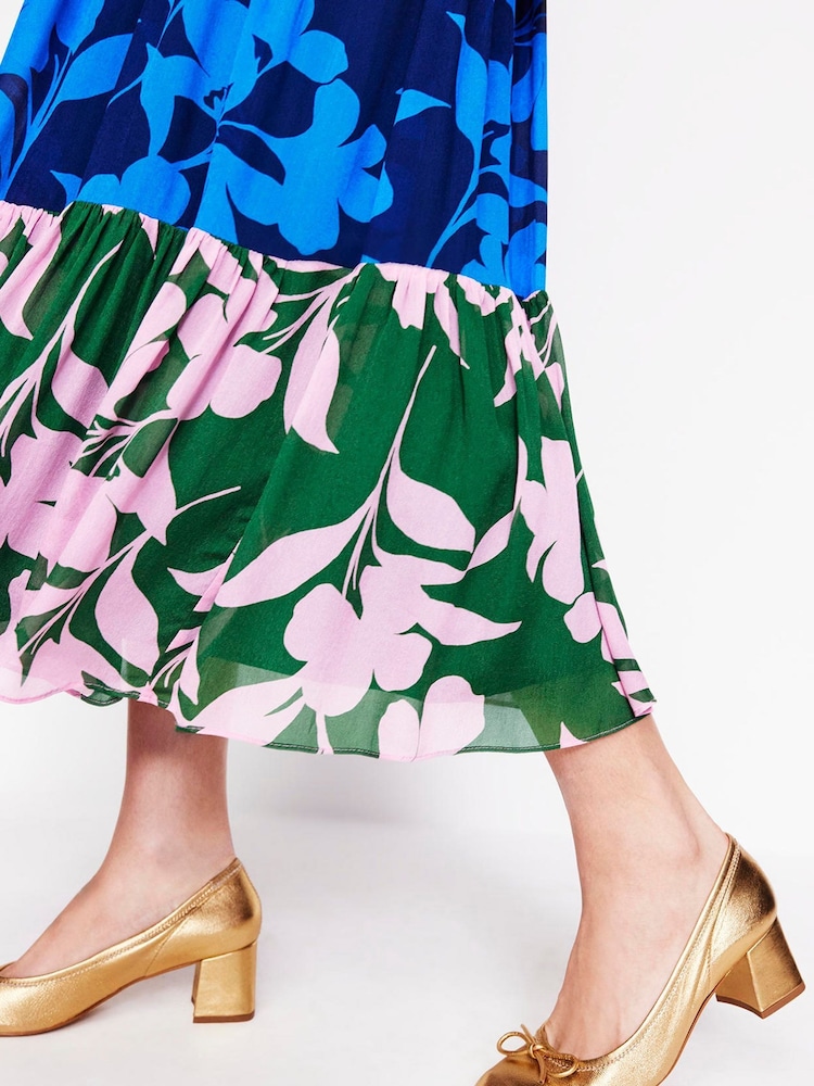 Boden Gold Block Heel Pumps - Image 1 of 4