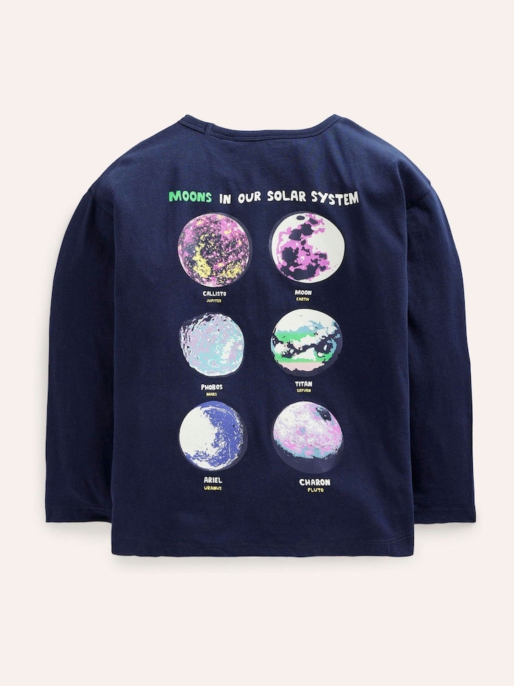 Boden Blue Educational Front and Back 100% Cotton T-Shirt - Image 2 of 3 Boden Blue Educational Front and Back 100% Cotton T-Shirt - Image 2 of 3