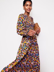 Boden Green Gemma Smocked Midi Dress - Image 1 of 5