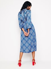 Boden Blue Jasmine Satin Midi Dress - Image 3 of 5