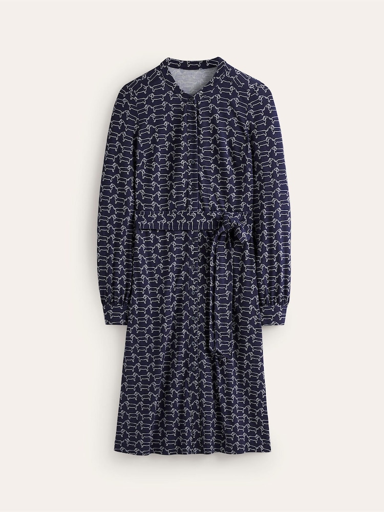 Boden Blue Julia Jersey Shirt Dress - Image 5 of 5