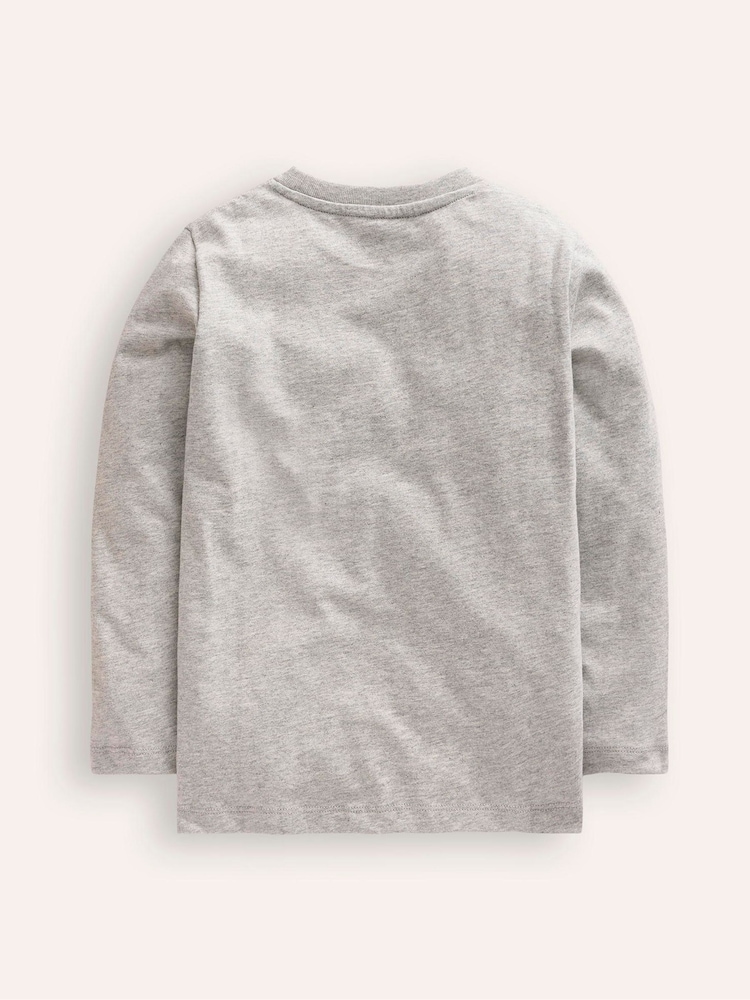 Boden Grey 100% Cotton Glow-In-The-Dark T-Shirt - Image 2 of 3