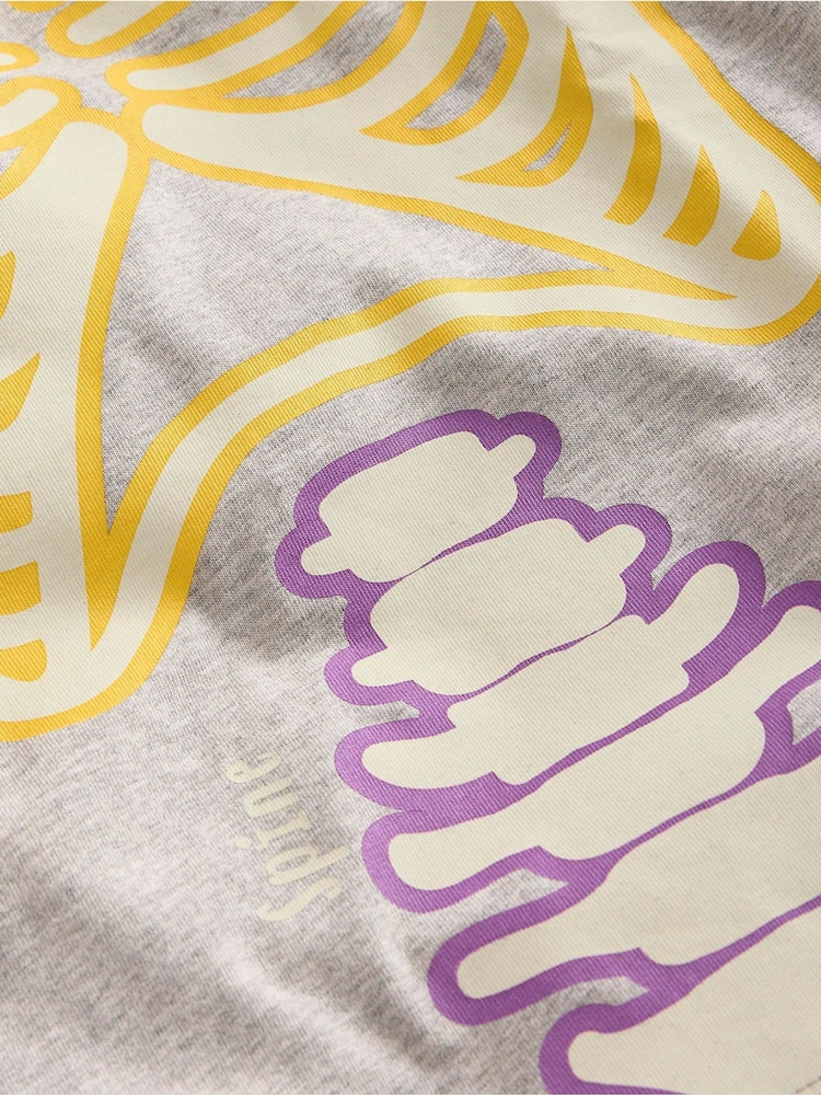Boden Grey 100% Cotton Glow-In-The-Dark T-Shirt - Image 3 of 3