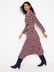 Boden Burgundy Kate Midi Shirt Dress - Image 1 of 5