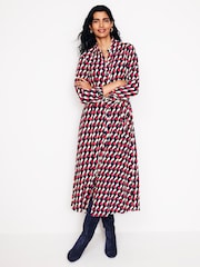 Boden Burgundy Kate Midi Shirt Dress - Image 2 of 5
