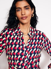 Boden Burgundy Kate Midi Shirt Dress - Image 3 of 5