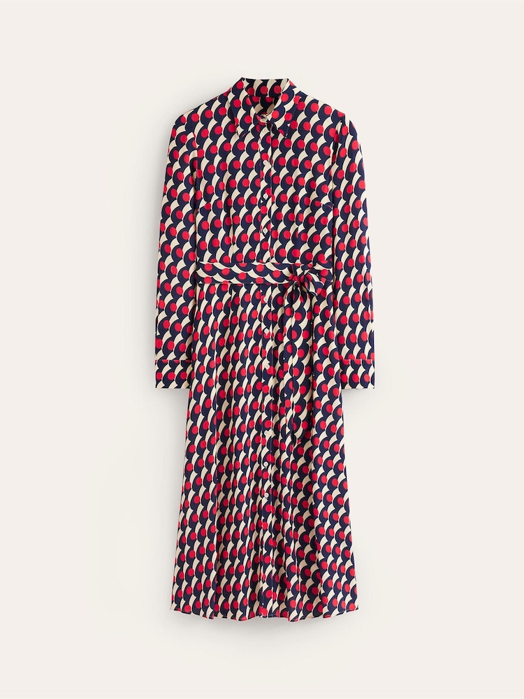Boden Burgundy Kate Midi Shirt Dress - Image 5 of 5 Boden Burgundy Kate Midi Shirt Dress - Image 5 of 5
