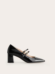 Boden Black Block Heel Pumps - Image 1 of 3