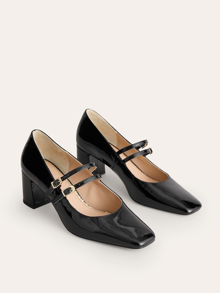 Boden Black Block Heel Pumps - Image 2 of 3 Boden Black Block Heel Pumps - Image 2 of 3