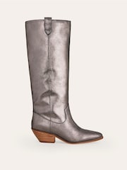 Boden Silver Western Knee High Boots - Image 1 of 4